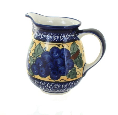Zaklady Grapes Pitcher — Polish Pottery