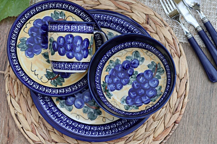 Zaklady Grapes Mug — Polish Pottery