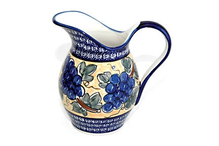 Detail image of Zaklady Grapes Pitcher — Polish Pottery