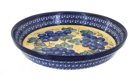 Zaklady Grapes Pie Plate — Polish Pottery