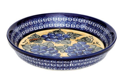 Zaklady Grapes Pie Plate — Polish Pottery