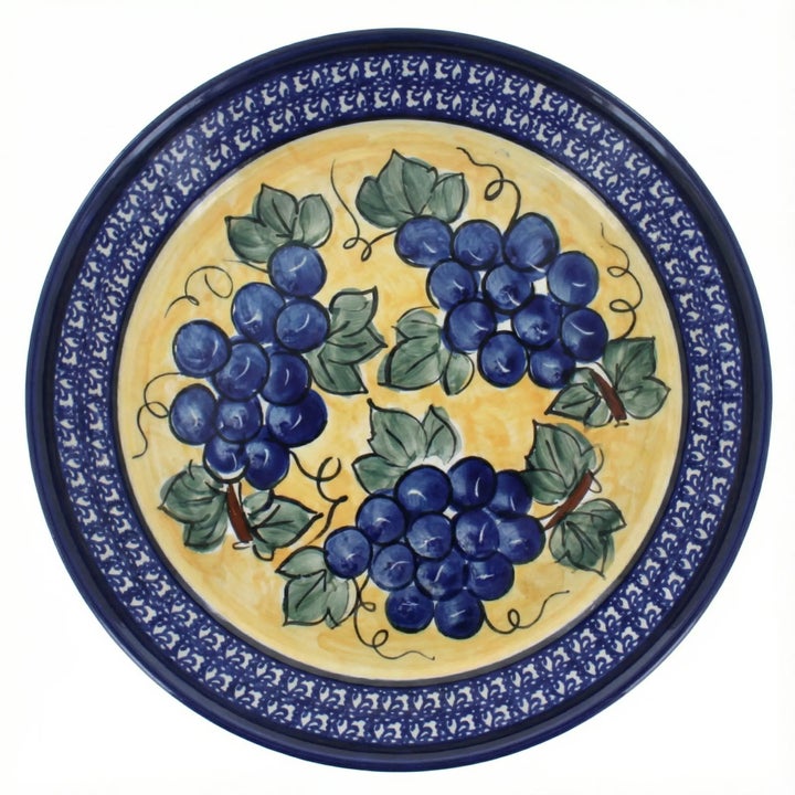 Zaklady Grapes Pie Plate — Polish Pottery