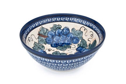 Zaklady Grapes Medium Serving Piece — Polish Pottery