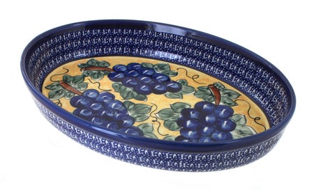 Zaklady Grapes Medium Bakeware — Polish Pottery