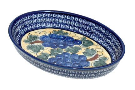 Zaklady Grapes Medium Bakeware — Polish Pottery
