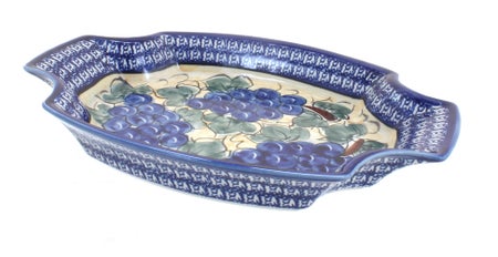 Zaklady Grapes Large Serving Piece — Polish Pottery
