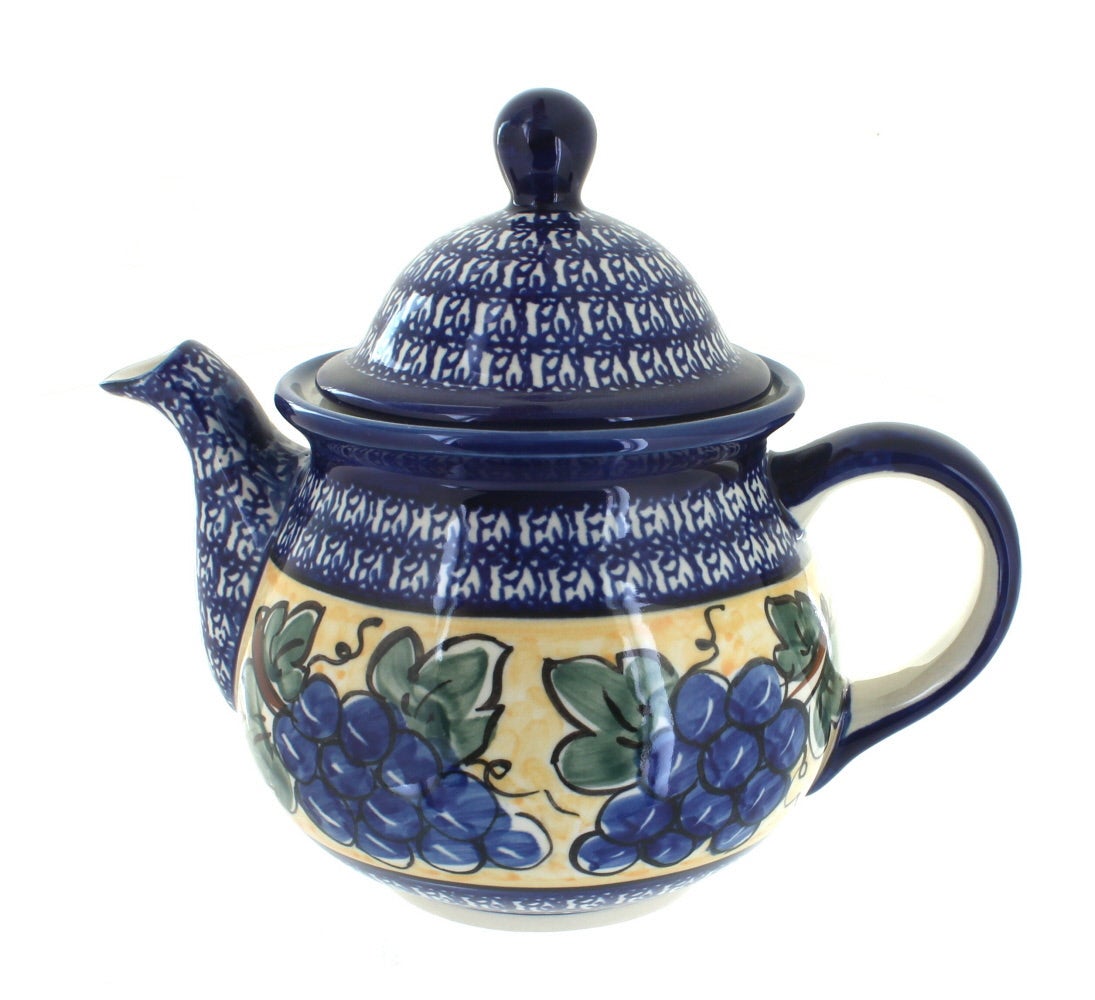Zaklady Grapes Teapot — Polish Pottery