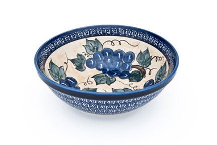 Detail image of Zaklady Grapes Large Serving Piece — Polish Pottery