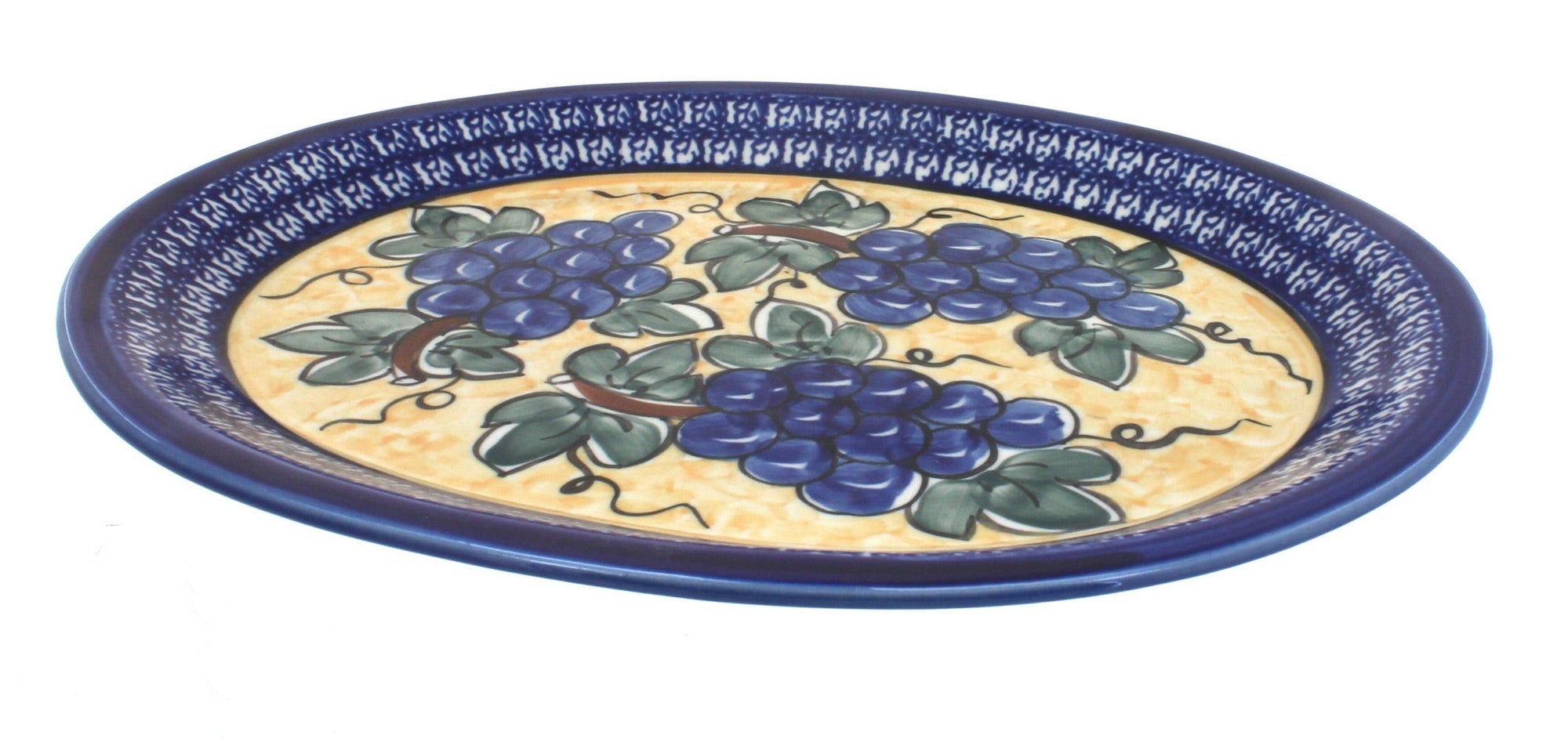 Zaklady Grapes Large Serving Piece — Polish Pottery