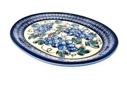 Zaklady Grapes Large Serving Piece — Polish Pottery