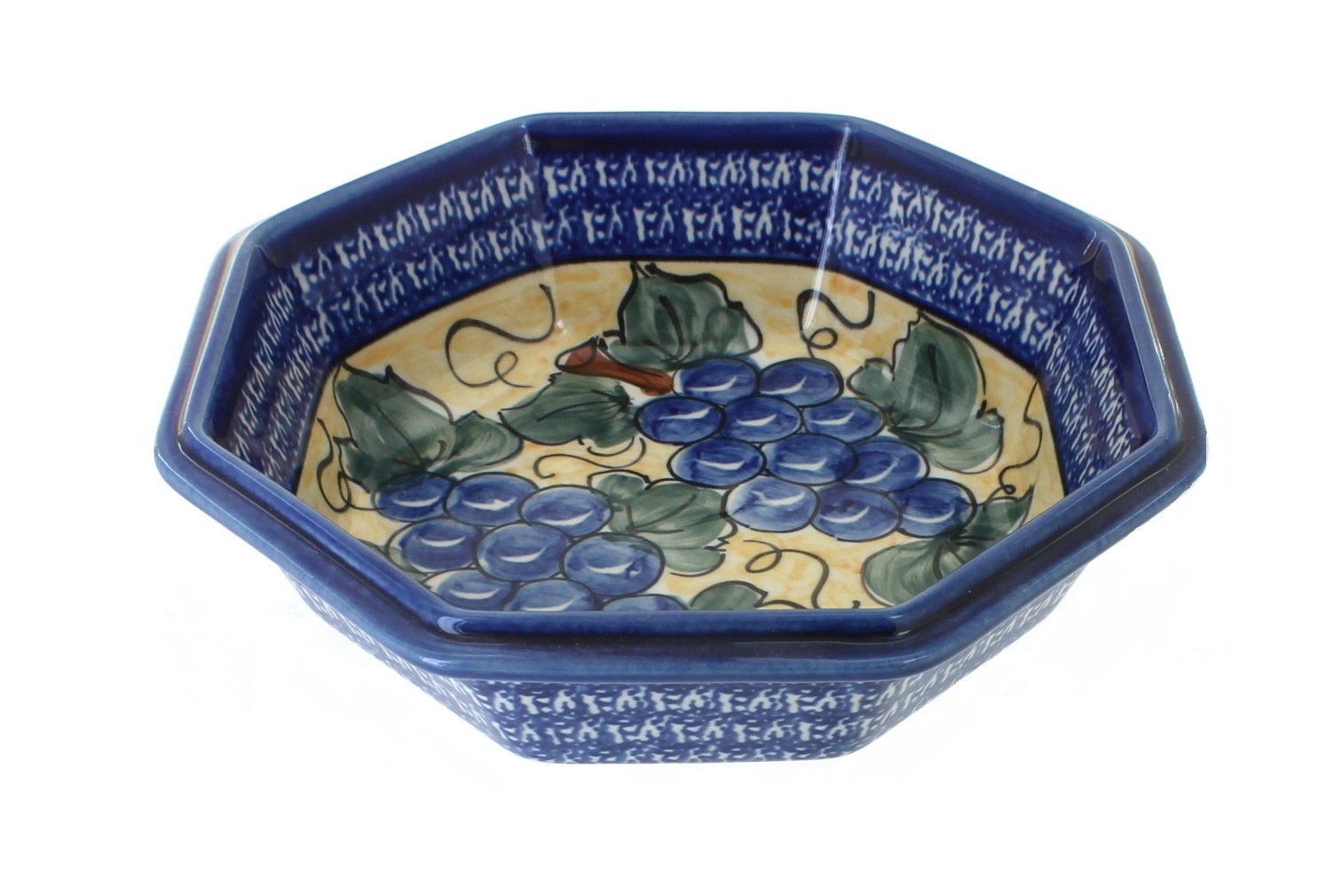 Zaklady Grapes Large Serving Piece — Polish Pottery