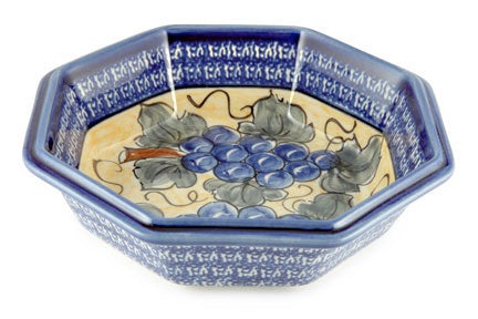 Zaklady Grapes Large Serving Piece — Polish Pottery