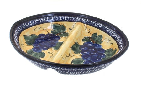 Zaklady Grapes Large Serving Piece — Polish Pottery