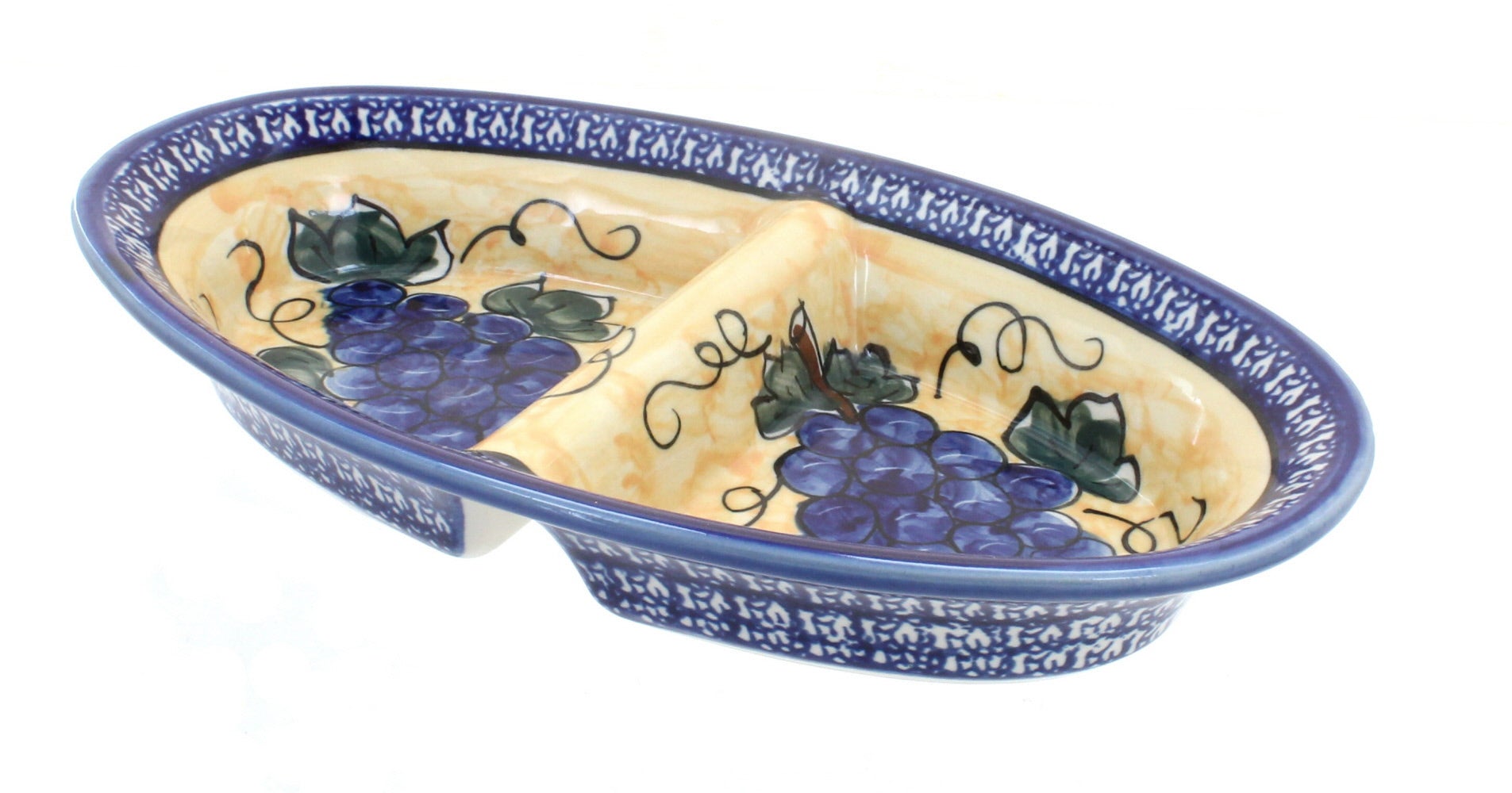 Zaklady Grapes Large Serving Piece — Polish Pottery