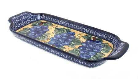 Zaklady Grapes Medium Serving Piece — Polish Pottery