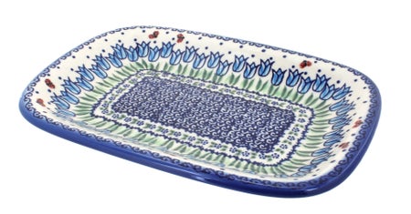 Vena Garden Tulip Small Serving Piece — Polish Pottery