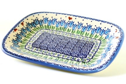 Detail image of Vena Garden Tulip Small Serving Piece — Polish Pottery
