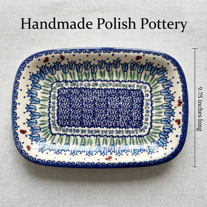 Vena Garden Tulip Small Serving Piece — Polish Pottery