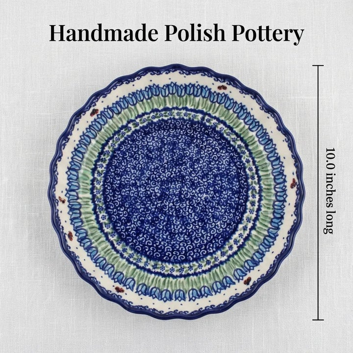 Vena Garden Tulip Pie Plate — Polish Pottery