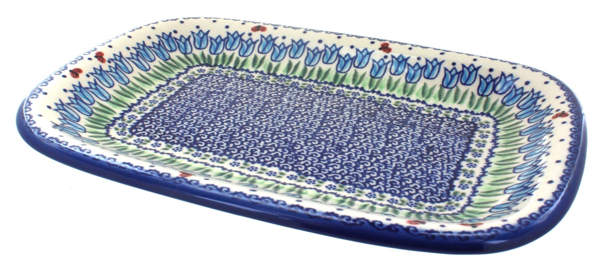 Vena Garden Tulip Medium Serving Piece — Polish Pottery