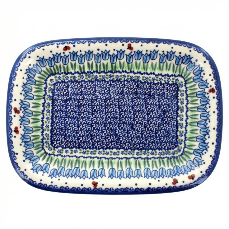 Detail image of Vena Garden Tulip Medium Serving Piece — Polish Pottery