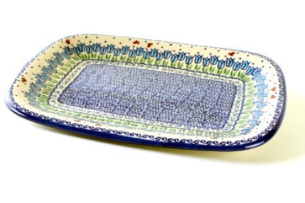 Detail image of Vena Garden Tulip Large Serving Piece — Polish Pottery