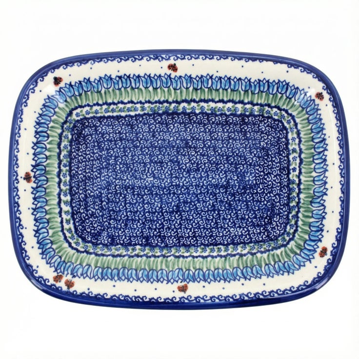 Detail image of Vena Garden Tulip Large Serving Piece — Polish Pottery