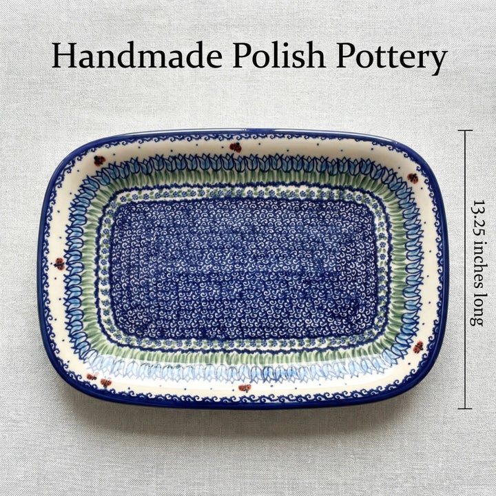 Vena Garden Tulip Large Serving Piece — Polish Pottery