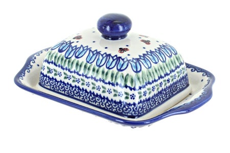Vena Garden Tulip Butter Dish — Polish Pottery