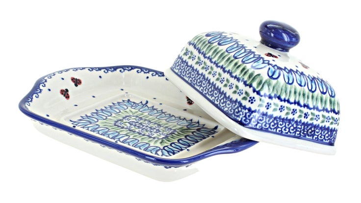 Detail image of Vena Garden Tulip Butter Dish — Polish Pottery