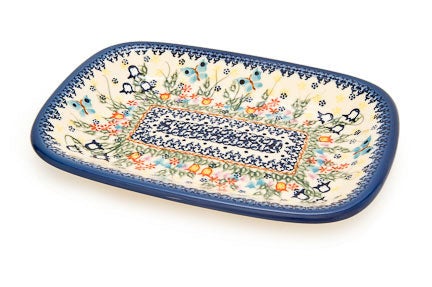 Detail image of Vena Garden of Eden Small Serving Piece — Polish Pottery