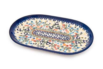 Detail image of Vena Garden of Eden Small Serving Piece — Polish Pottery