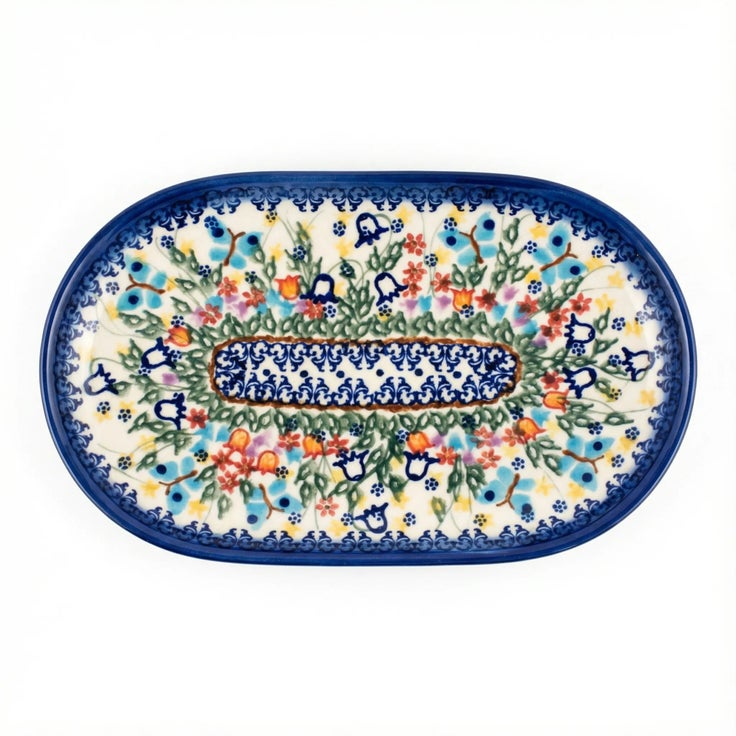 Detail image of Vena Garden of Eden Small Serving Piece — Polish Pottery