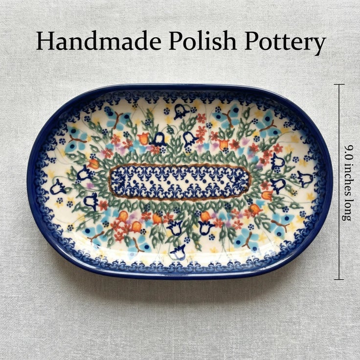 Detail image of Vena Garden of Eden Small Serving Piece — Polish Pottery