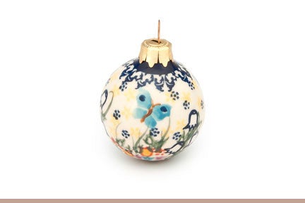 Detail image of Vena Garden of Eden Small Christmas Ball — Polish Pottery