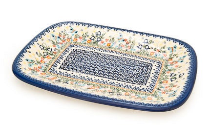 Detail image of Vena Garden of Eden Large Serving Piece — Polish Pottery