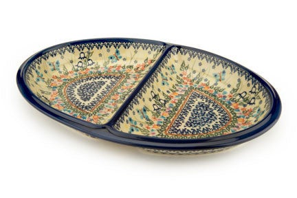 Detail image of Vena Garden of Eden Large Serving Piece — Polish Pottery