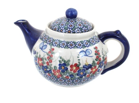 Vena Garden Butterfly Teapot — Polish Pottery
