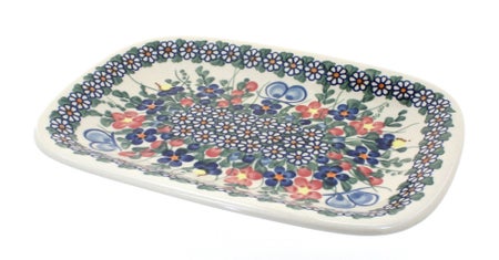 Vena Garden Butterfly Small Serving Piece — Polish Pottery