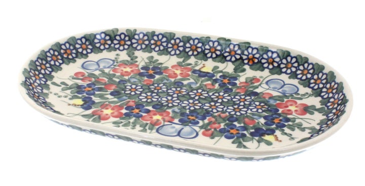 Vena Garden Butterfly Small Serving Piece — Polish Pottery
