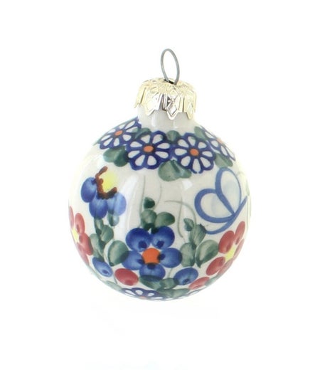 Vena Garden Butterfly Small Christmas Ball — Polish Pottery