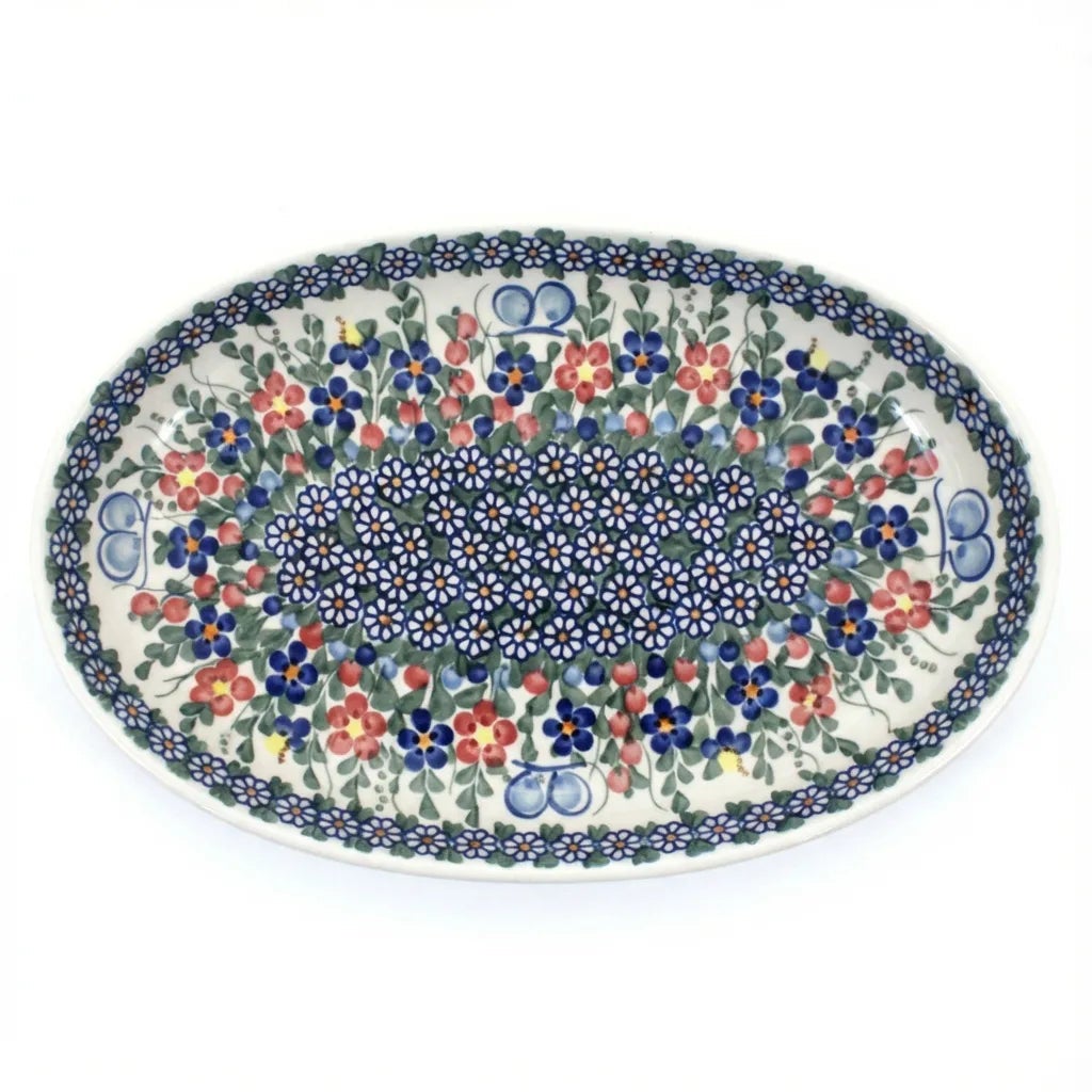 Vena Garden Butterfly Large Serving Piece — Polish Pottery
