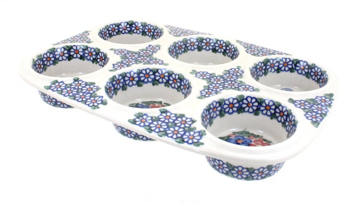 Vena Garden Butterfly Muffin Pan — Polish Pottery