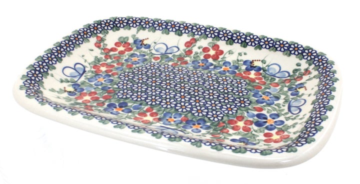 Vena Garden Butterfly Medium Serving Piece — Polish Pottery