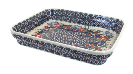 Vena Garden Butterfly Small Bakeware — Polish Pottery