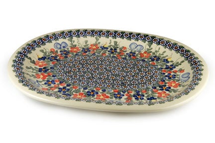 Vena Garden Butterfly Large Serving Piece — Polish Pottery