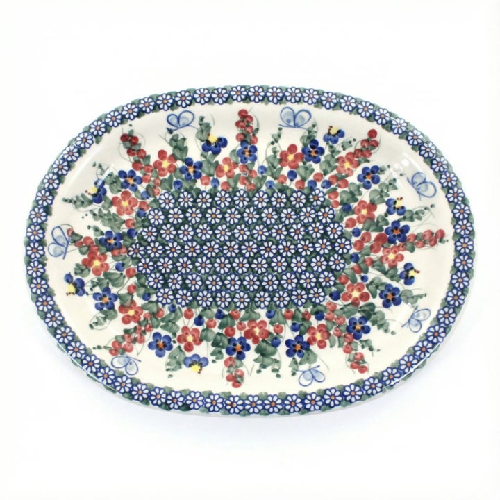 Vena Garden Butterfly Large Serving Piece — Polish Pottery