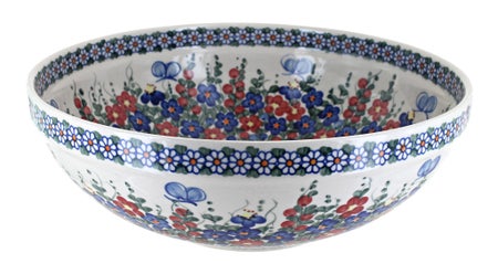 Vena Garden Butterfly Large Serving Piece — Polish Pottery