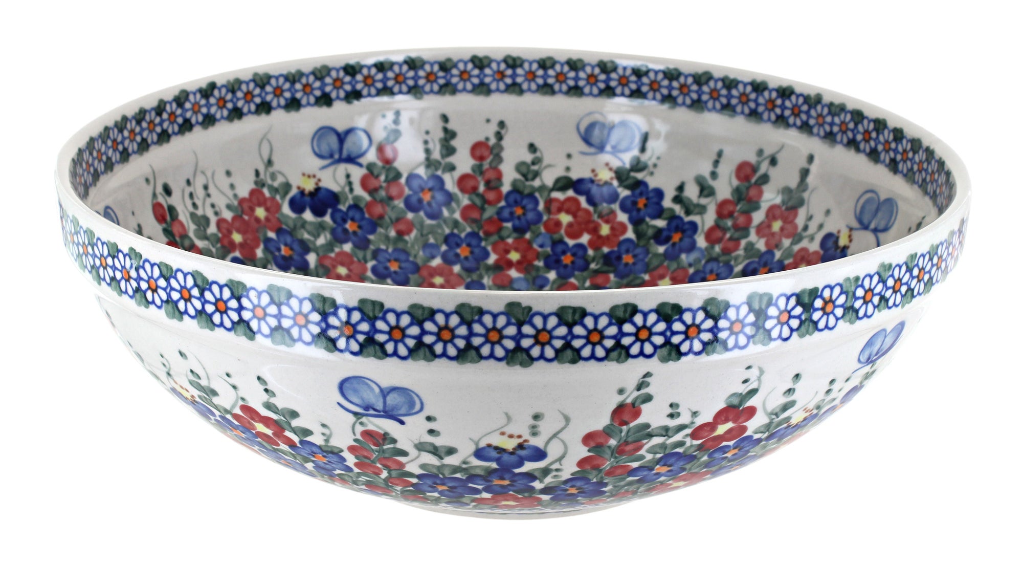 Vena Garden Butterfly Large Serving Piece — Polish Pottery