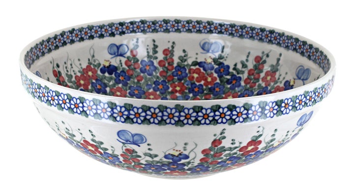 Vena Garden Butterfly Large Serving Piece — Polish Pottery